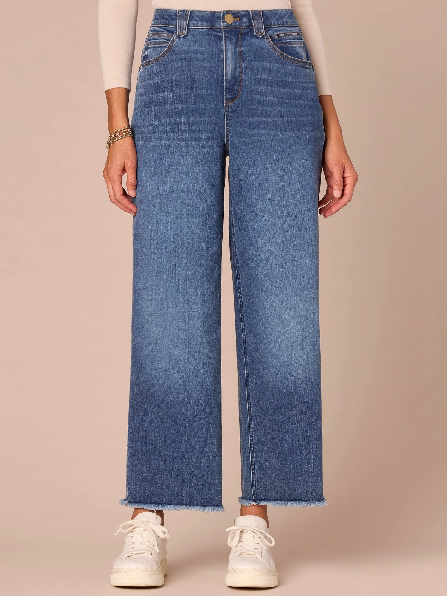 "Ab"solution Skyrise Round Up Fray Hem Wide Leg Boyfriend Jeans Chill Outfit Spring Mood Lightweight Choice