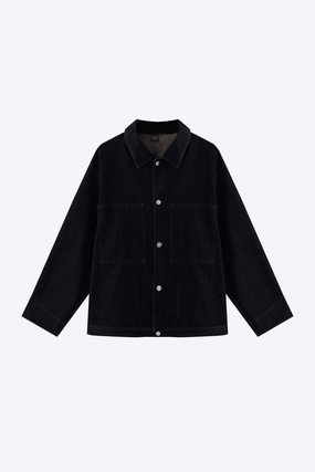 4 Ann Denim Jacket - Dark Denim Classic Zip Up