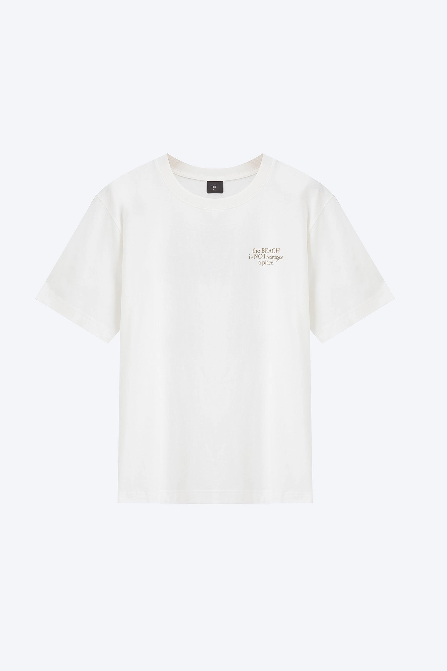 (A) Jersey "Beach Feeling" Graphic Tee - Cream ButtonDownCollar
