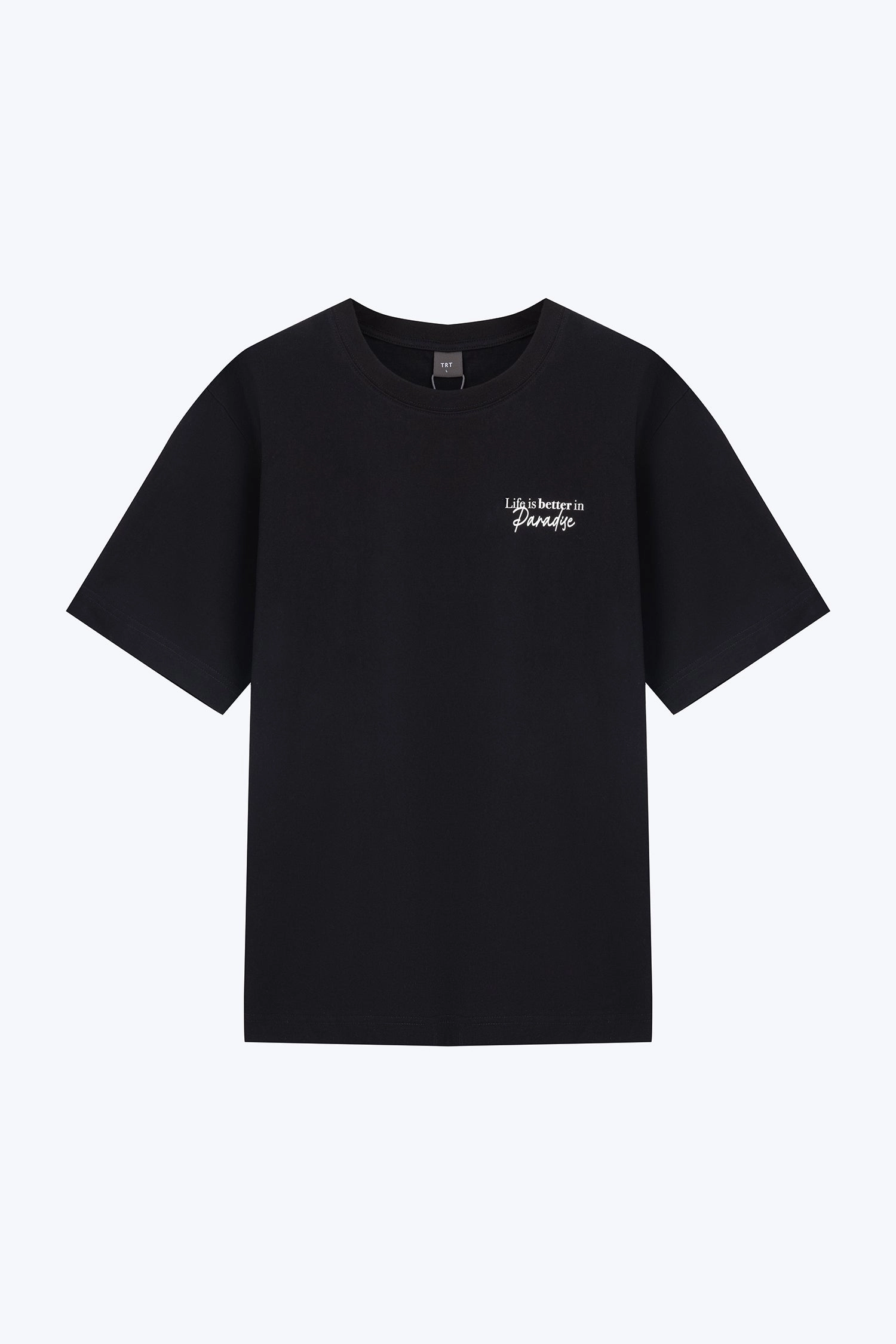 TearResistant (A) Jersey "Paradise" Graphic Tee - Black