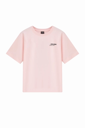 Circular Knit Technique (A) Jersey "Picnic Vibes" Graphic Tee - Blush