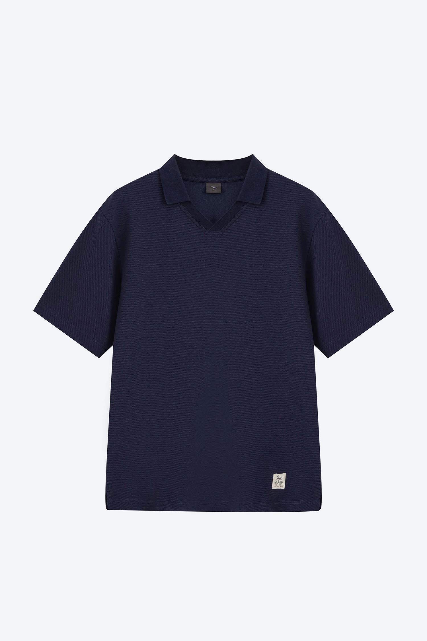 (B) Boxy Open Collar Polo - Navy Adjustable Fit System