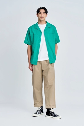 OversizedSilhouette (B) Classic Relaxed-Fit Crew Neck Tee - White