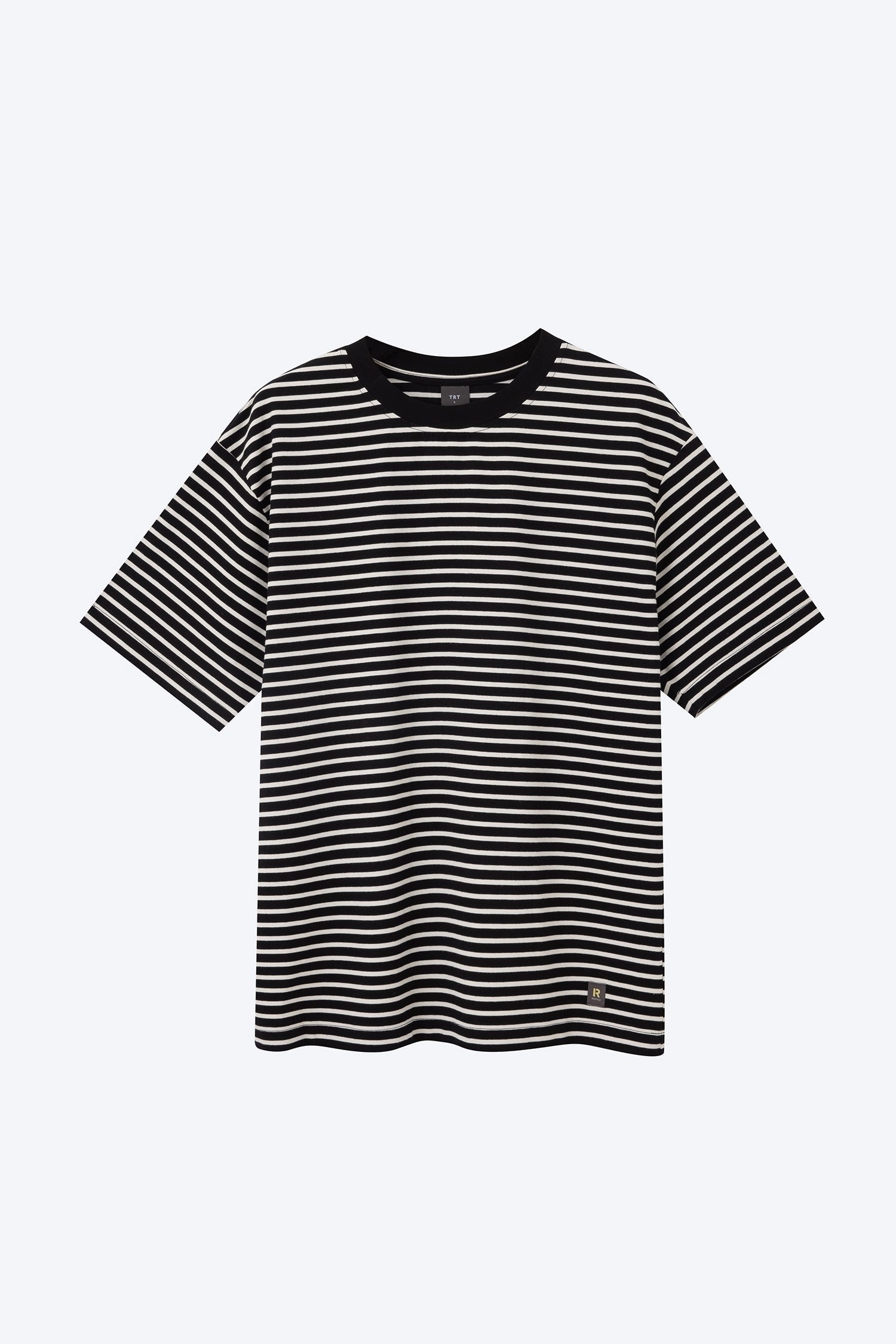 NonChafingTrim (B) Classic Striped Tee - Black