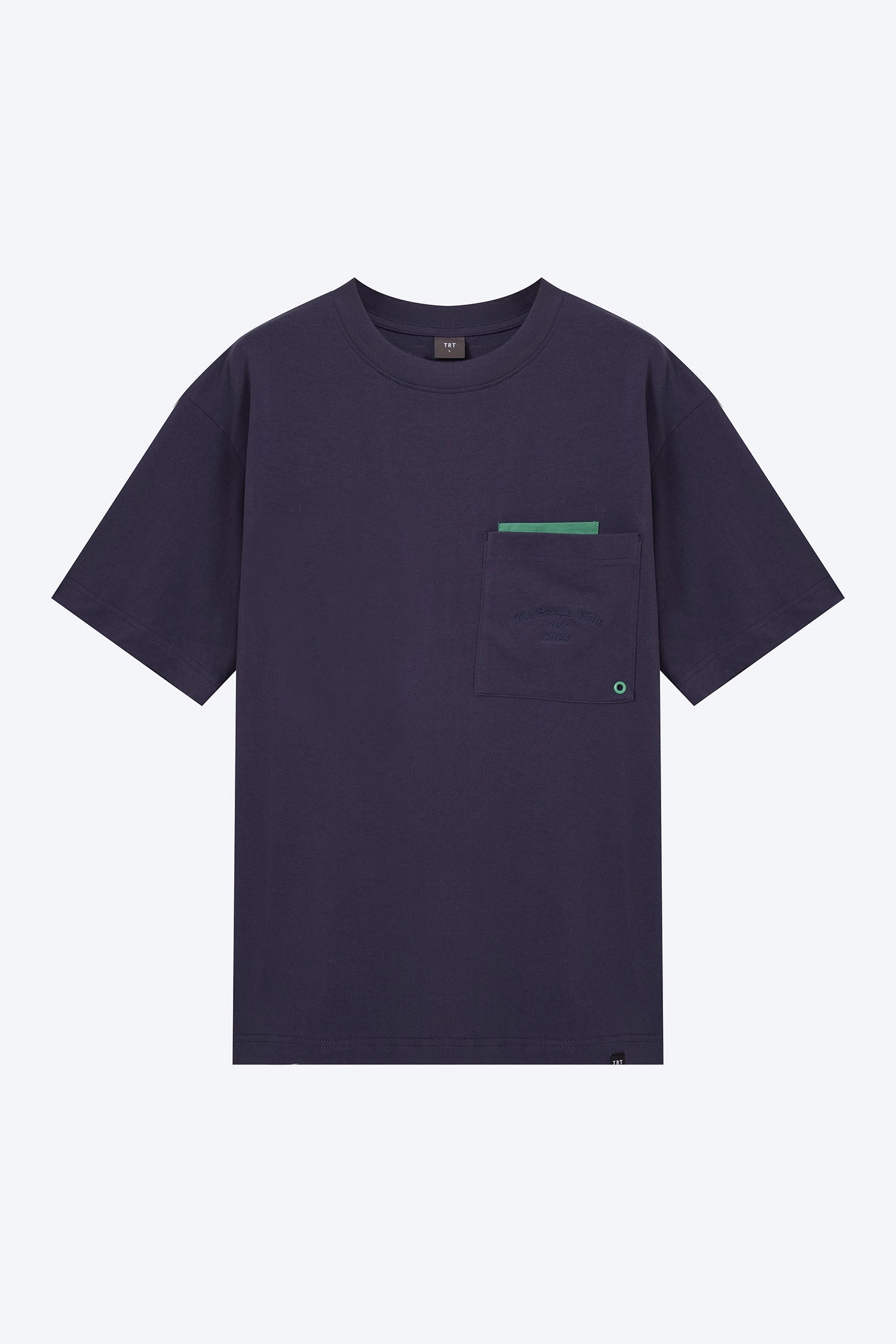 (B) Double Pocket Tee - Navy UPFProtection Soft Touch Texture