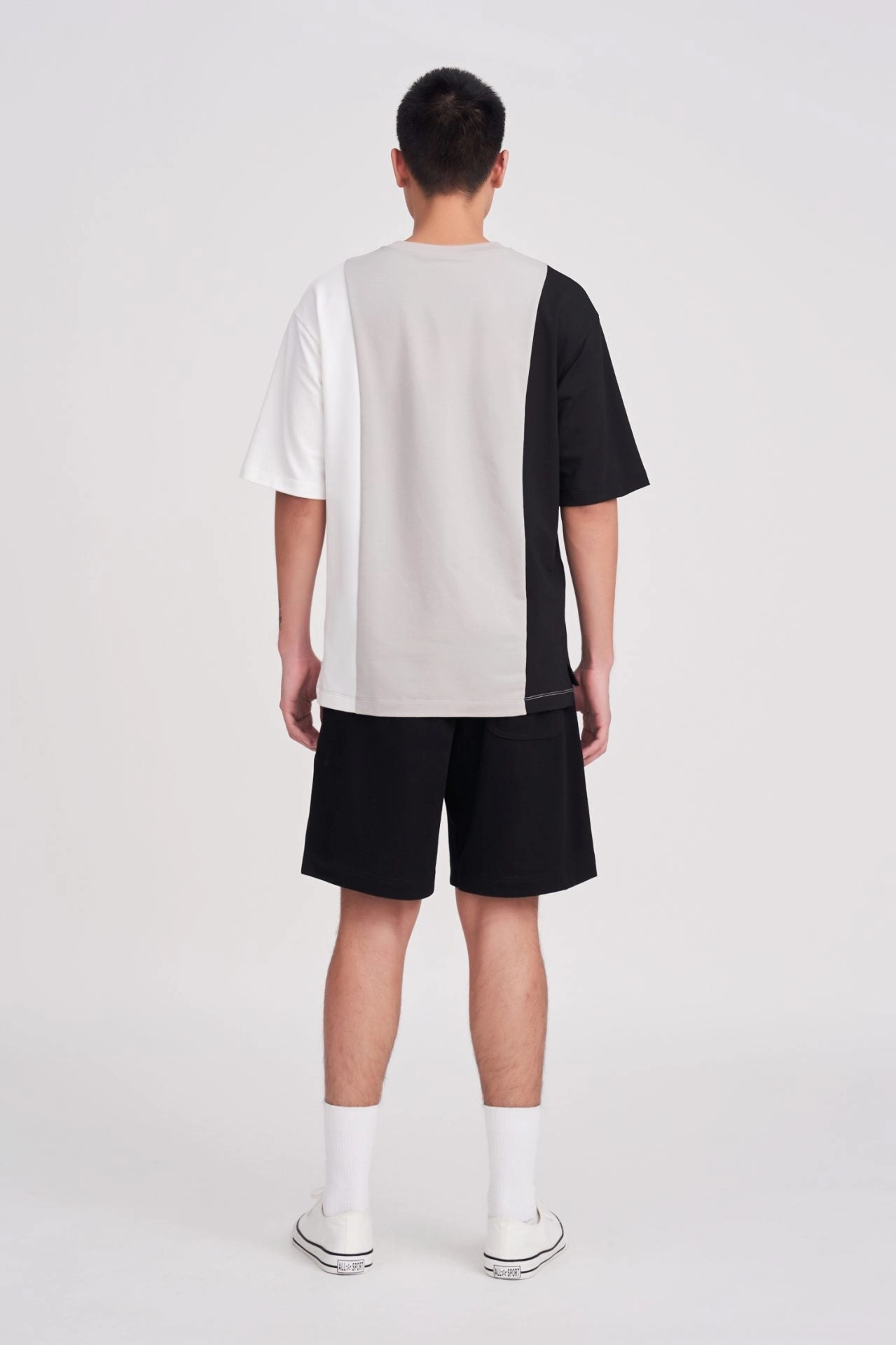 Hidden Pocket Design (C) Polycotton Jersey Colour Block Tee [AT]