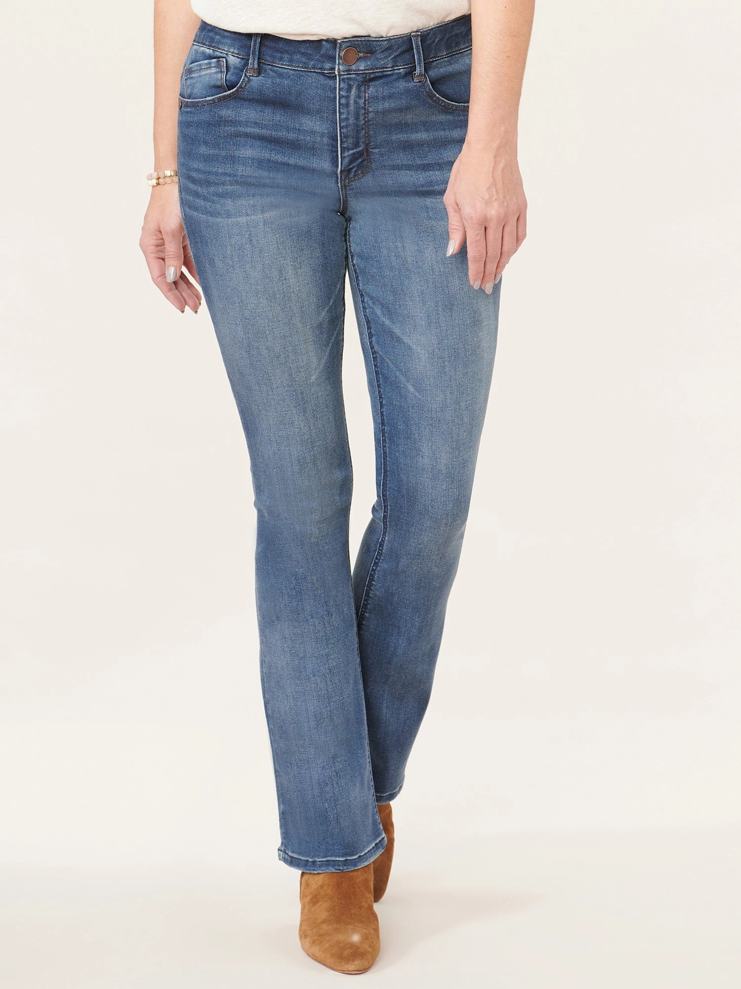 "Ab"solution? 34" Long Inseam High Rise Itty Bitty Bootcut Jeans Go Out Style