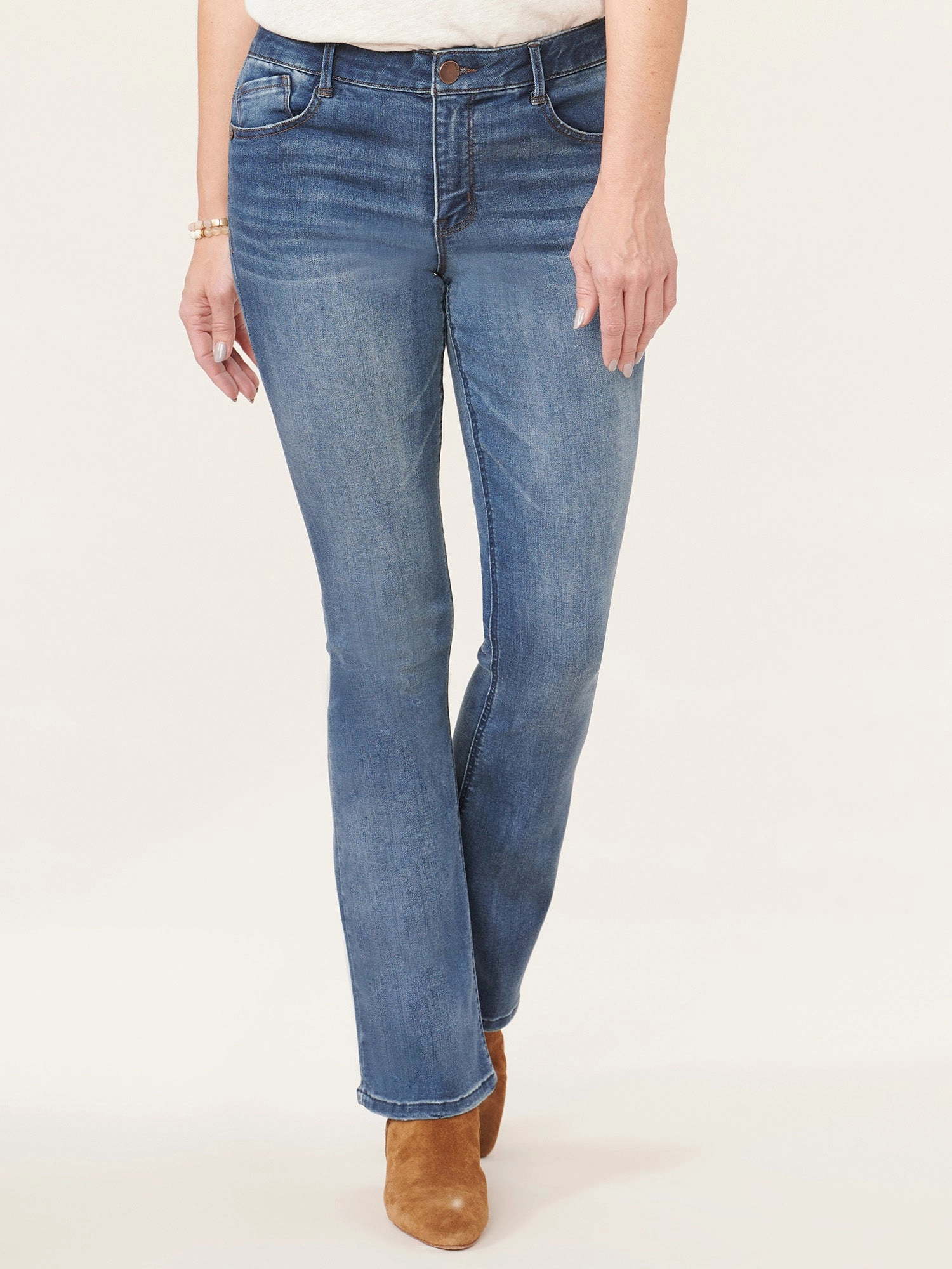 Smart Fit Classic Weekend Getaway "Ab"solution? 34" Long Inseam High Rise Itty Bitty Bootcut Jeans