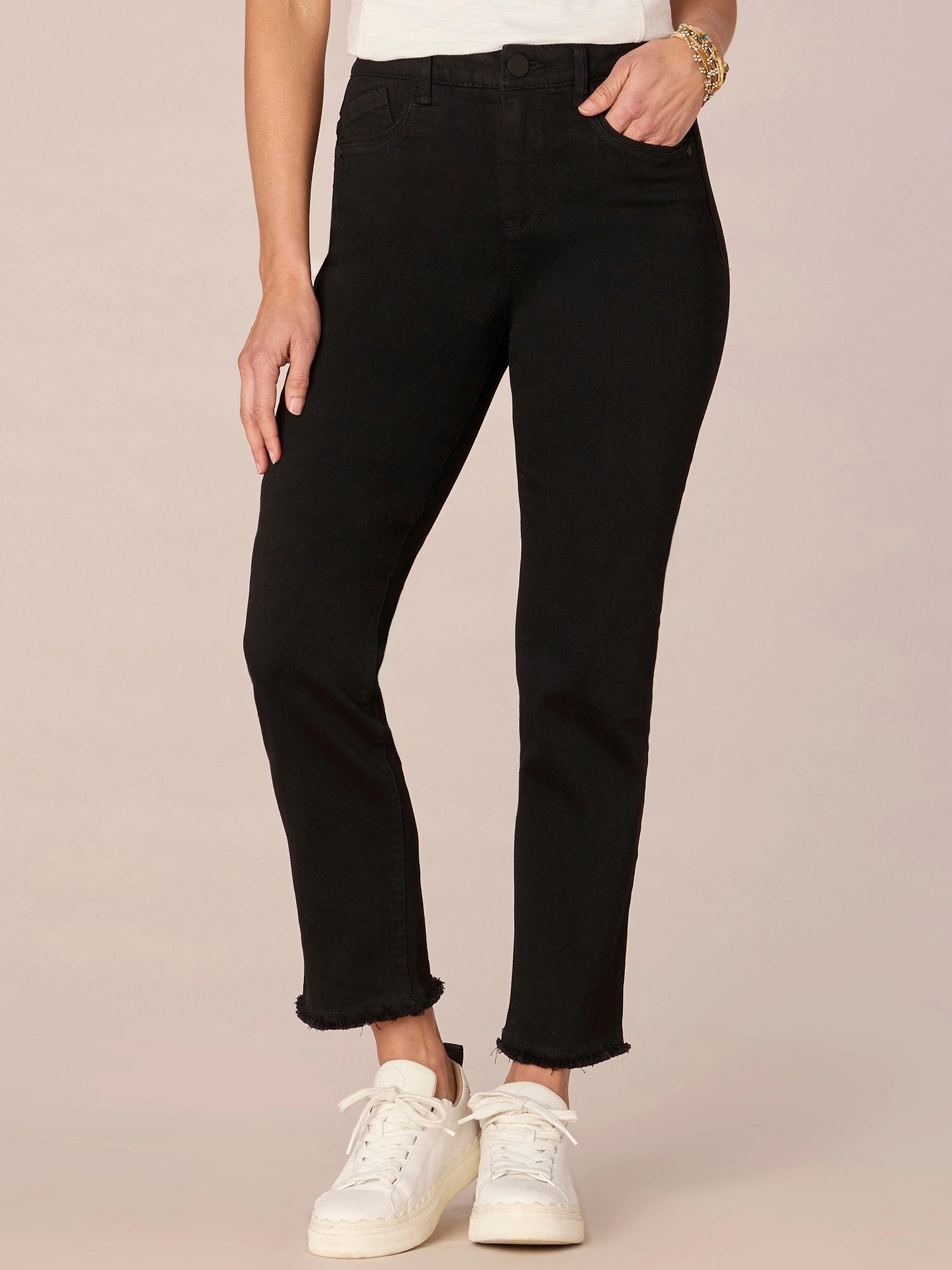"Ab"solution High Rise Cascading D Slim Straight Petite Jeans Weekend Ready Grab And Go
