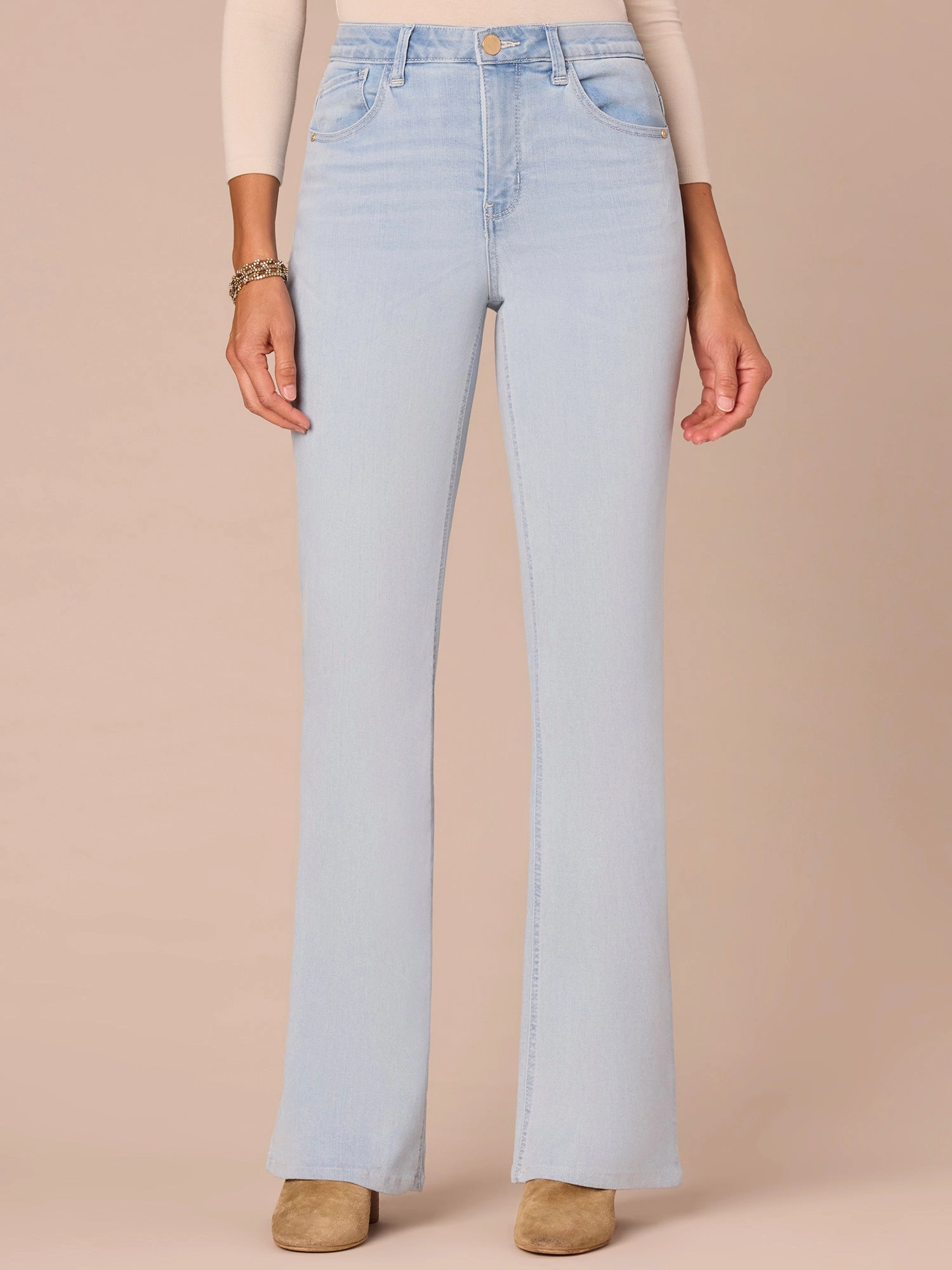 Fast Match "Ab"solution High Rise Out There Flare Jeans with Whiskering Detail