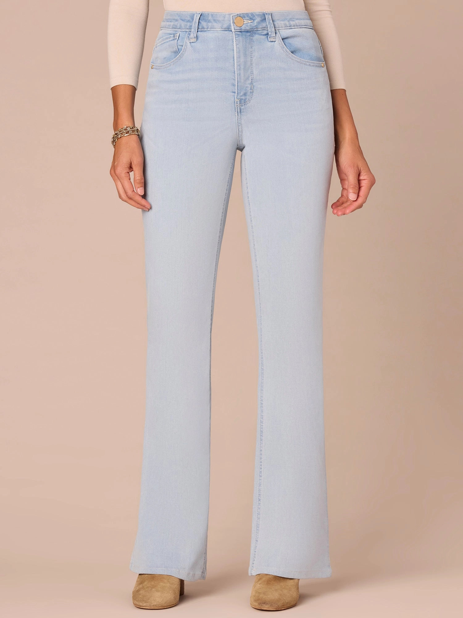 Vintage Lover Smooth Bold "Ab"solution High Rise Out There Flare Jeans with Whiskering Detail