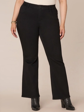 Neutral Outfit Softened Texture "Ab"solution? High Rise Out There Flare Plus Size Jeans