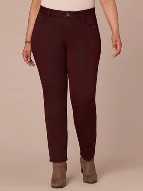 Leisure Ready "Ab"solution? Mid-Rise Booty Lift Straight Leg Plus Size Colored Jeans