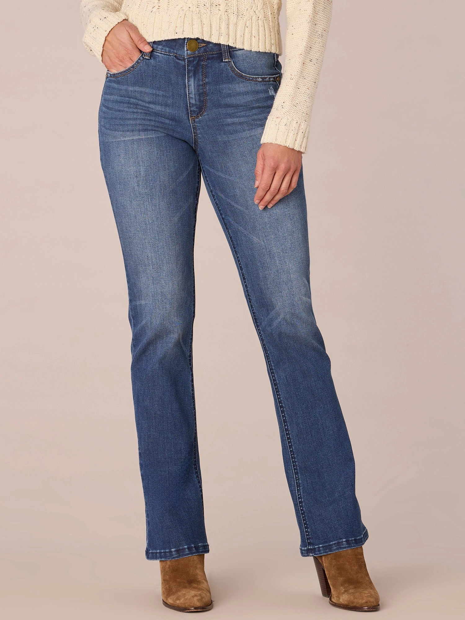 "Ab"solution Mid-Rise Itty Bitty Boot Jeans Active Ready