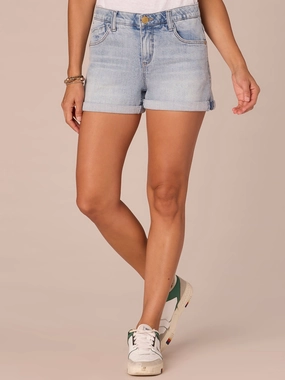 Anti Odor Fabric Treatment "Ab"solution Mid-Rise Shorts with Roll Cuff Hem