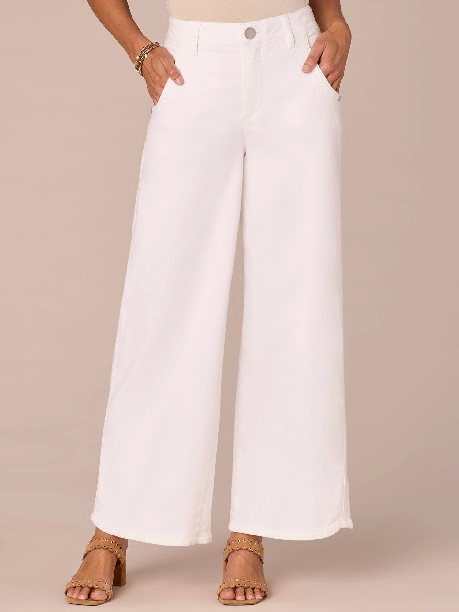 "Ab"solution Skyrise Dart Seam Wide Leg Jeans with Tulip Hem Timeless Choice Favorite Basic