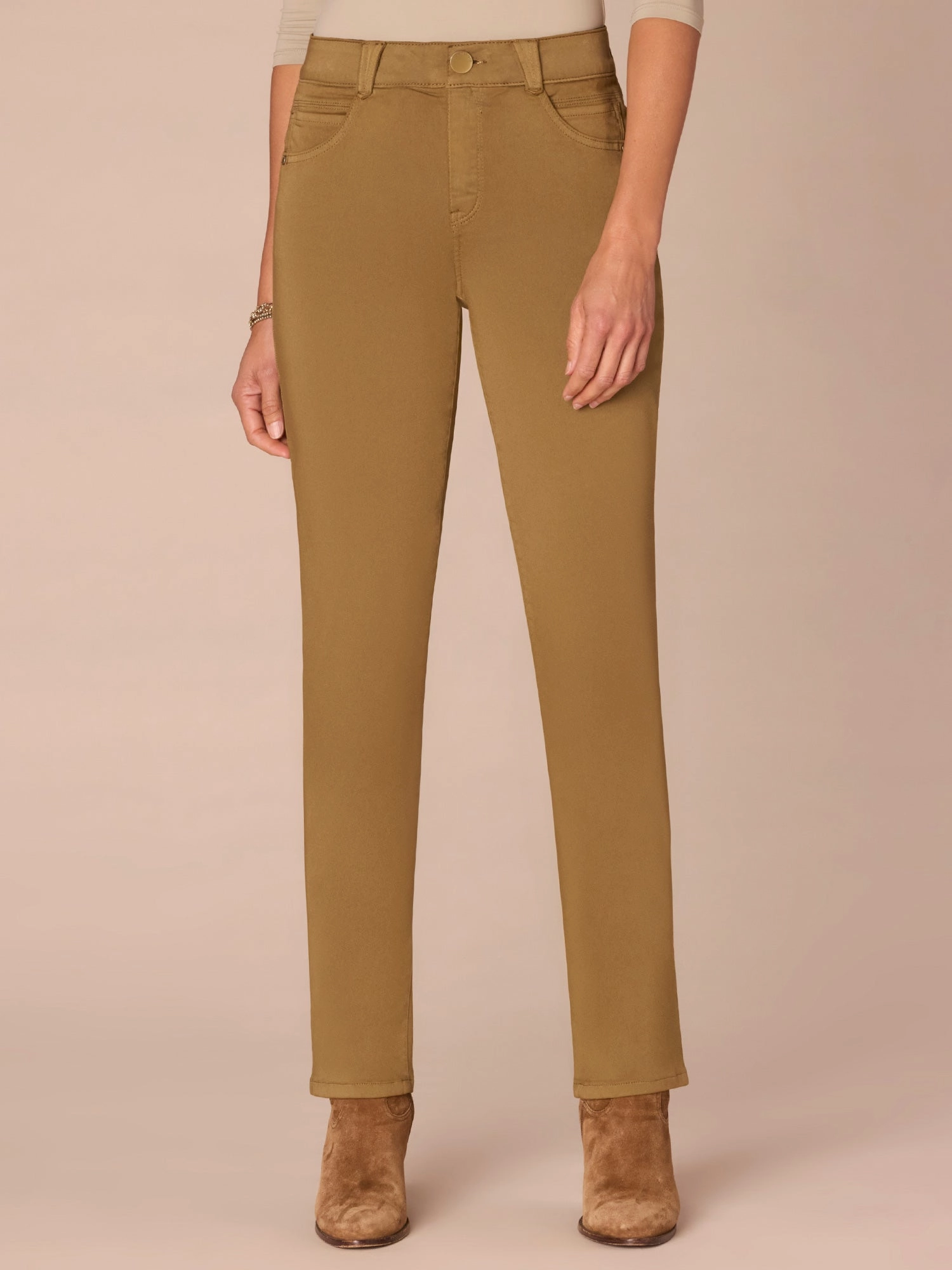 "Ab"solution? Straight Leg Petite Colored Jeans Reliable Choice