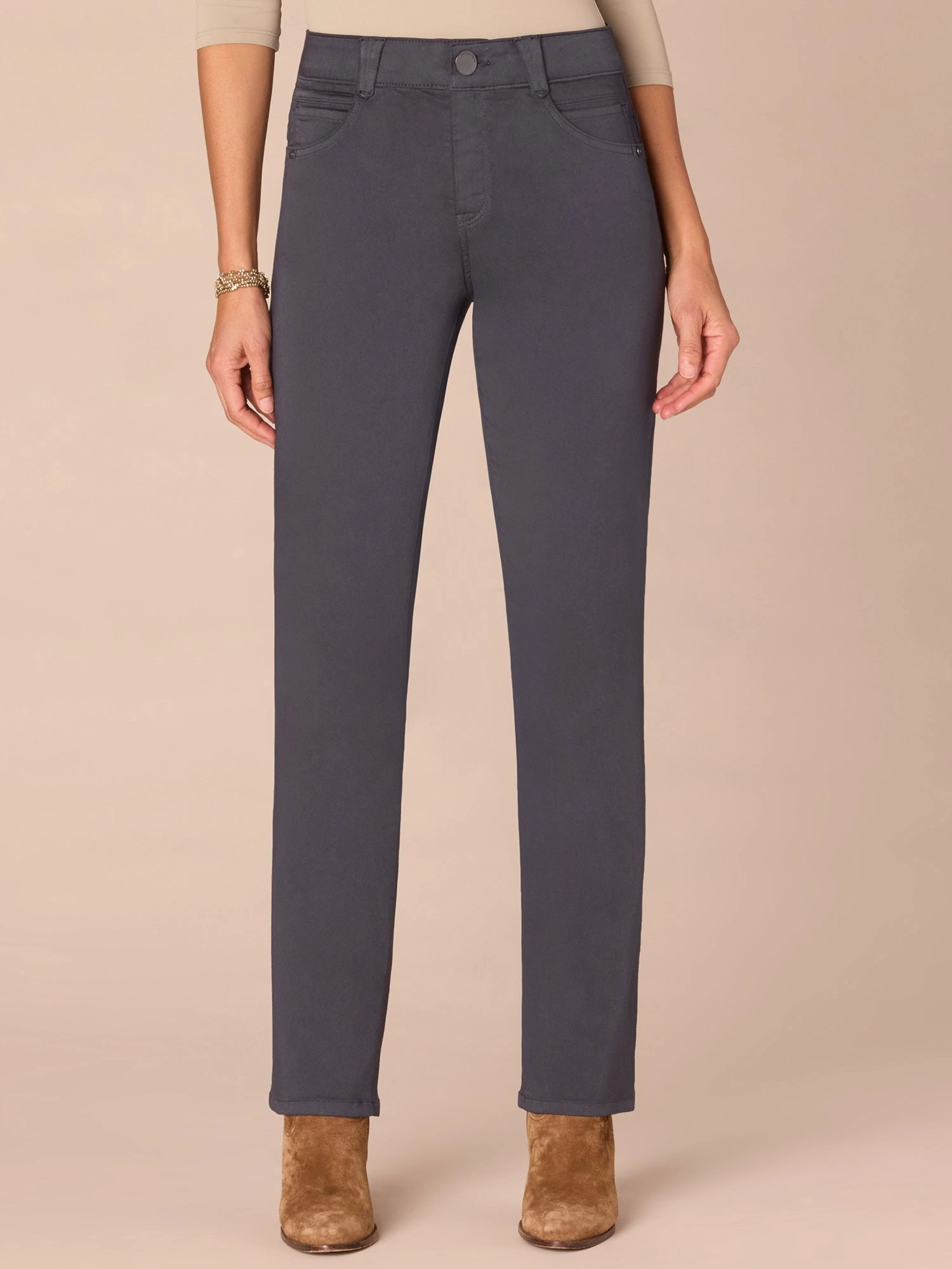 Subtle Look "Ab"solution? Straight Leg Tall Colored Jeans