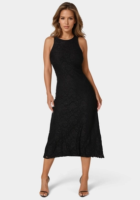Sage Glow A Line Lace Midi Dress