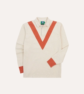 Drake??s and New Balance '82 Flam?? Rugby Shirt Patterned Texture Adjustable Hem