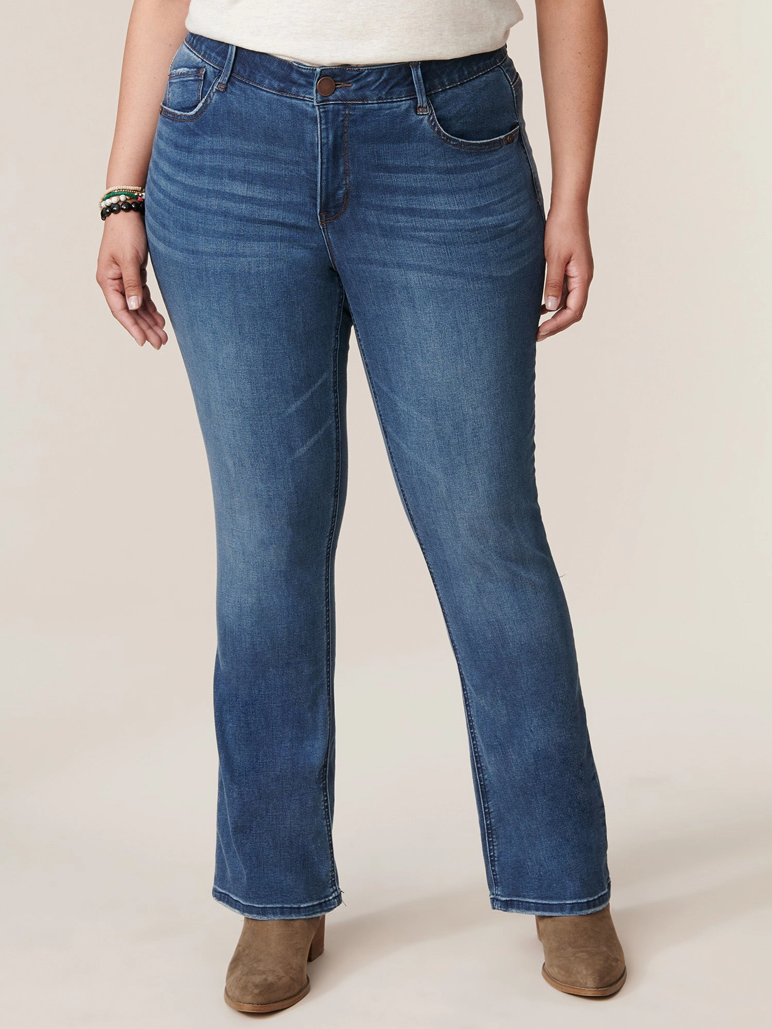 Layered Look "Ab"solution? High Rise Artisanal Plus Itty Bitty Boot Jean