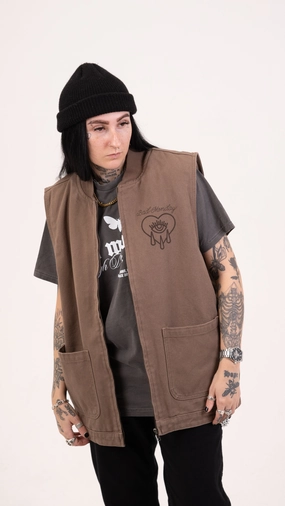 Ultra Flexible CH Canvas Vest Jacket Walnut