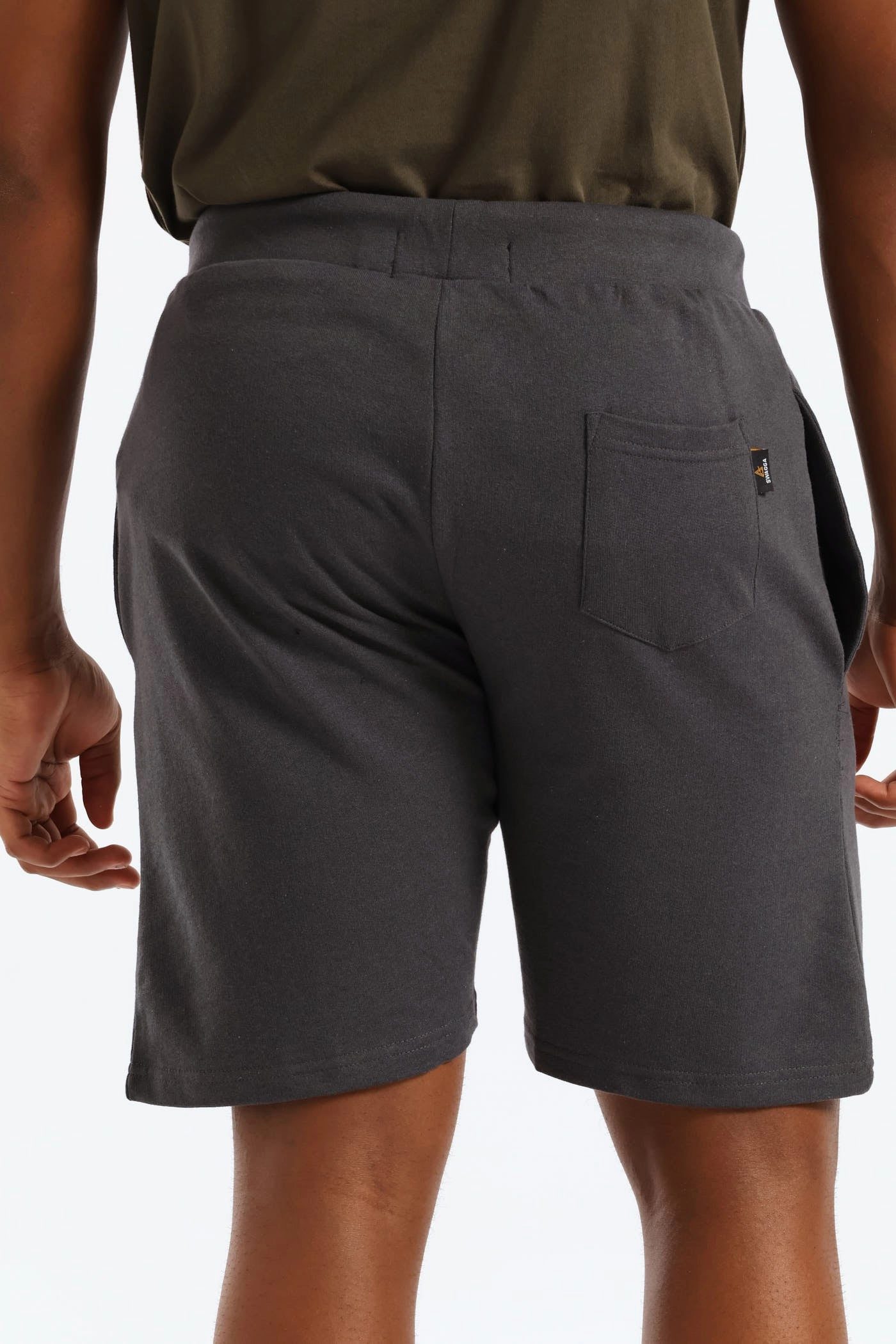 Active Flex Basic Side Pocket Fleece Shorts - Charcoal anti slip grip