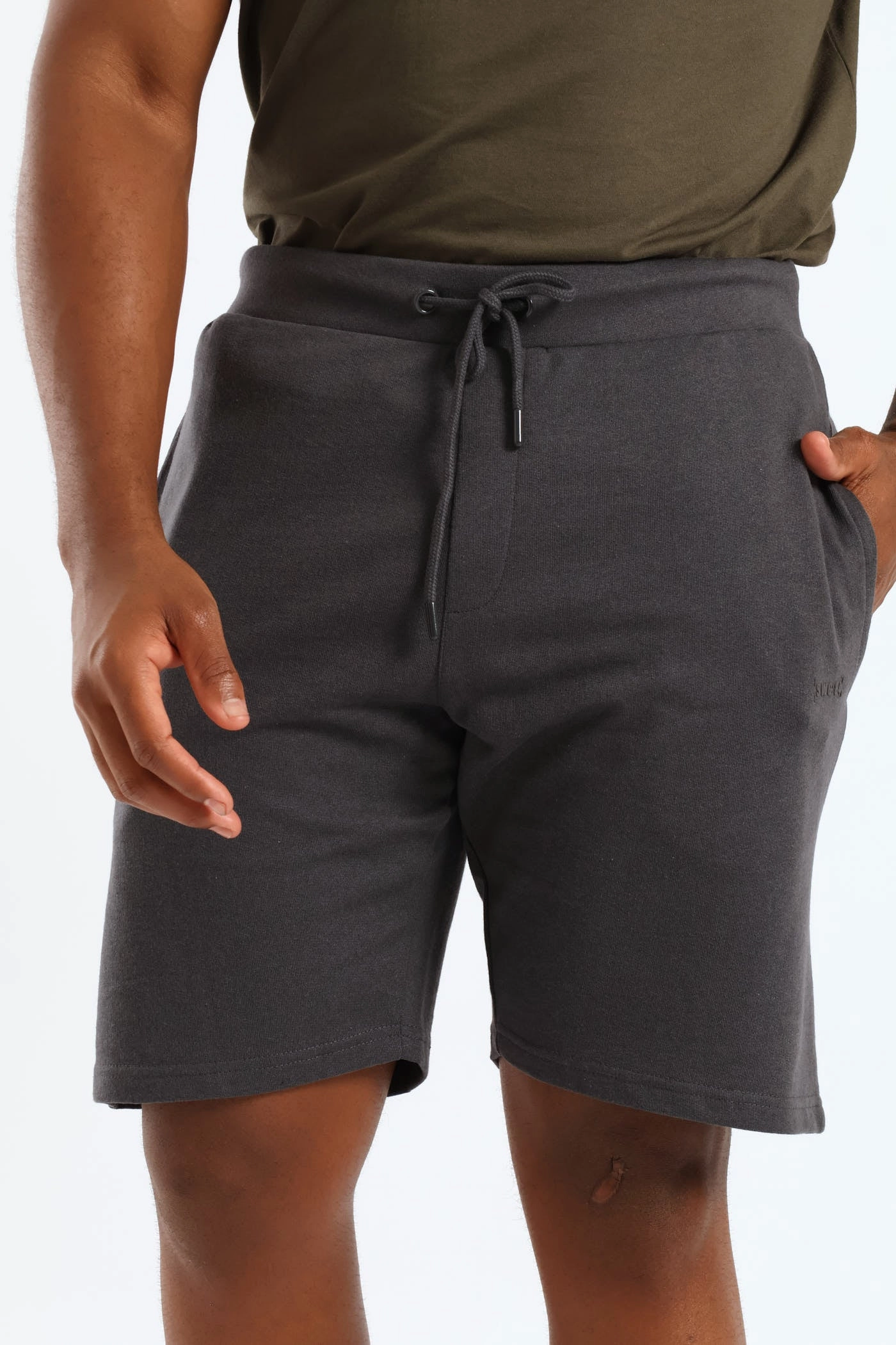 kids' style Active Flex Basic Side Pocket Fleece Shorts - Charcoal