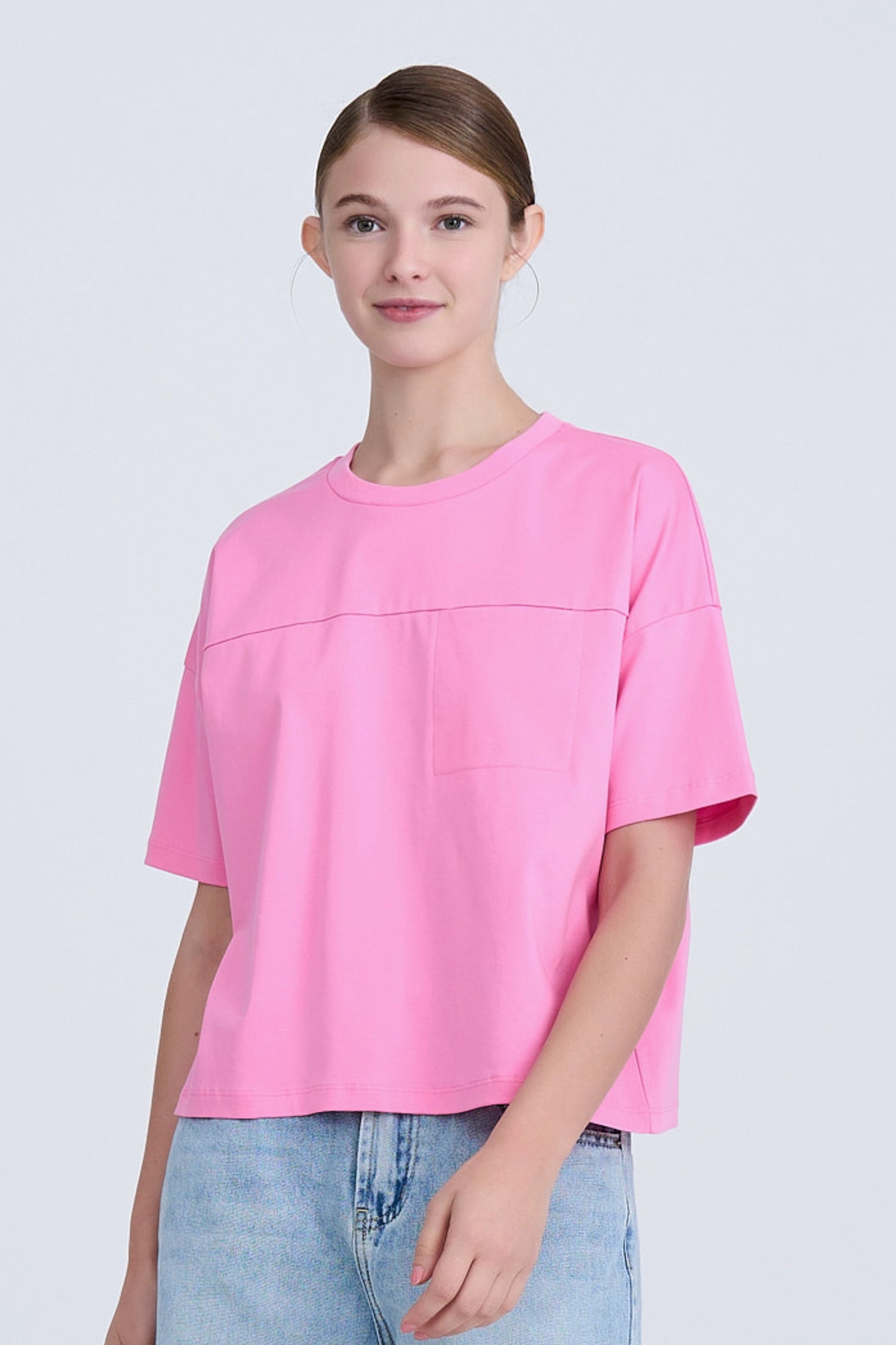 Low Environmental Impact Box Fit Tee - Pink [AT]