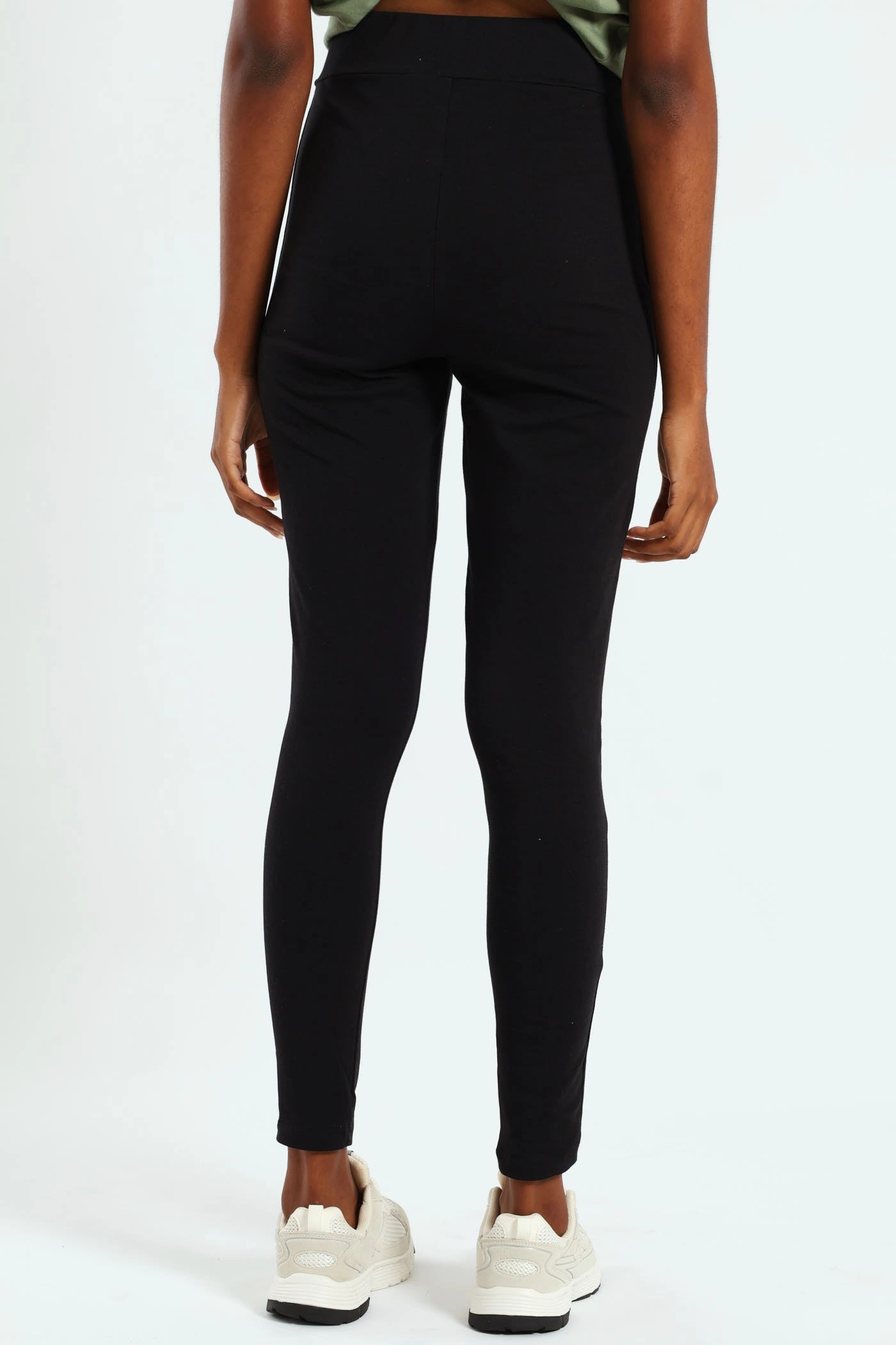 Basic Legging With Wide Waistband - Black Chic Design Wear
