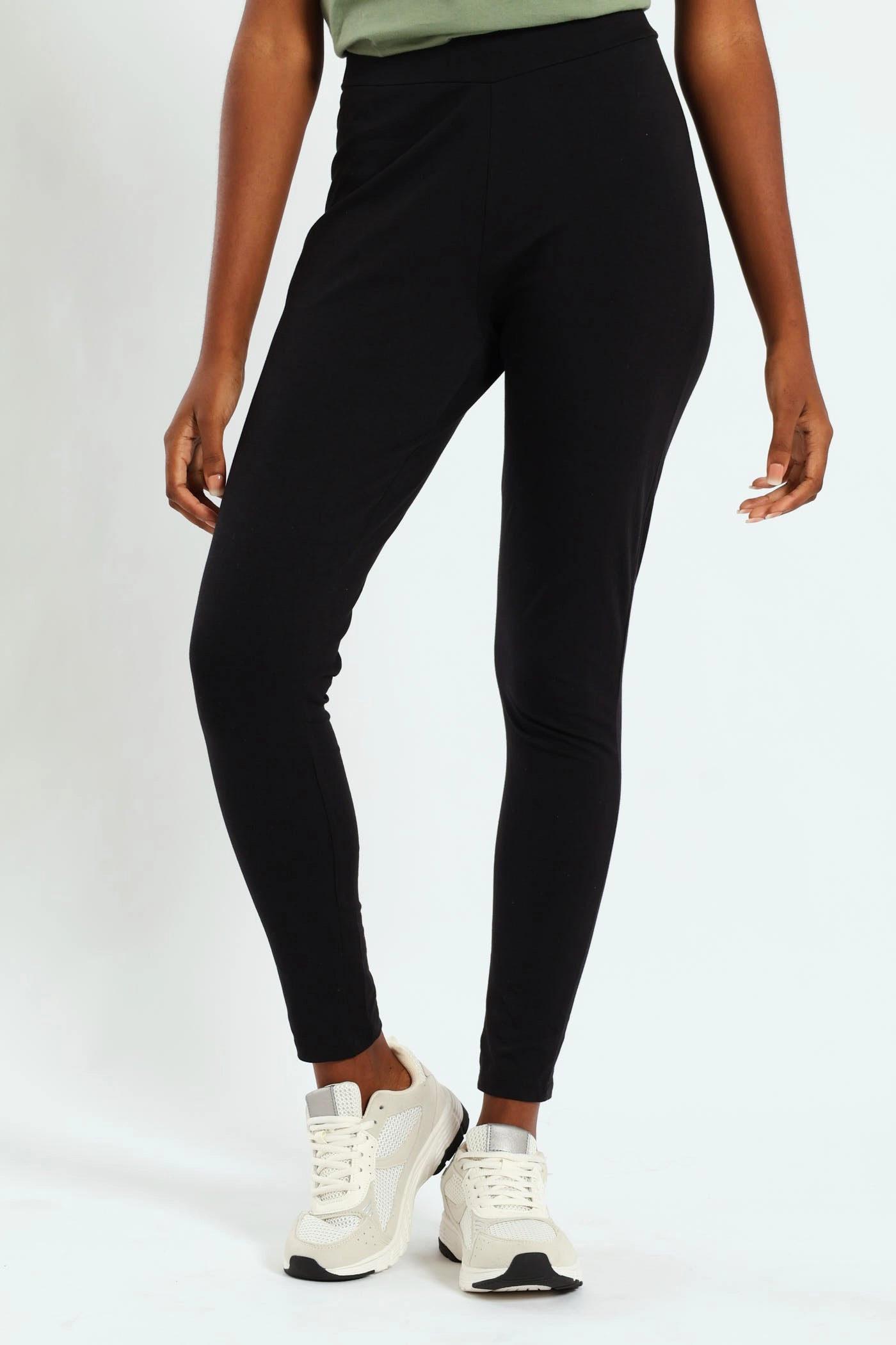 Move Freely Basic Legging With Wide Waistband - Black