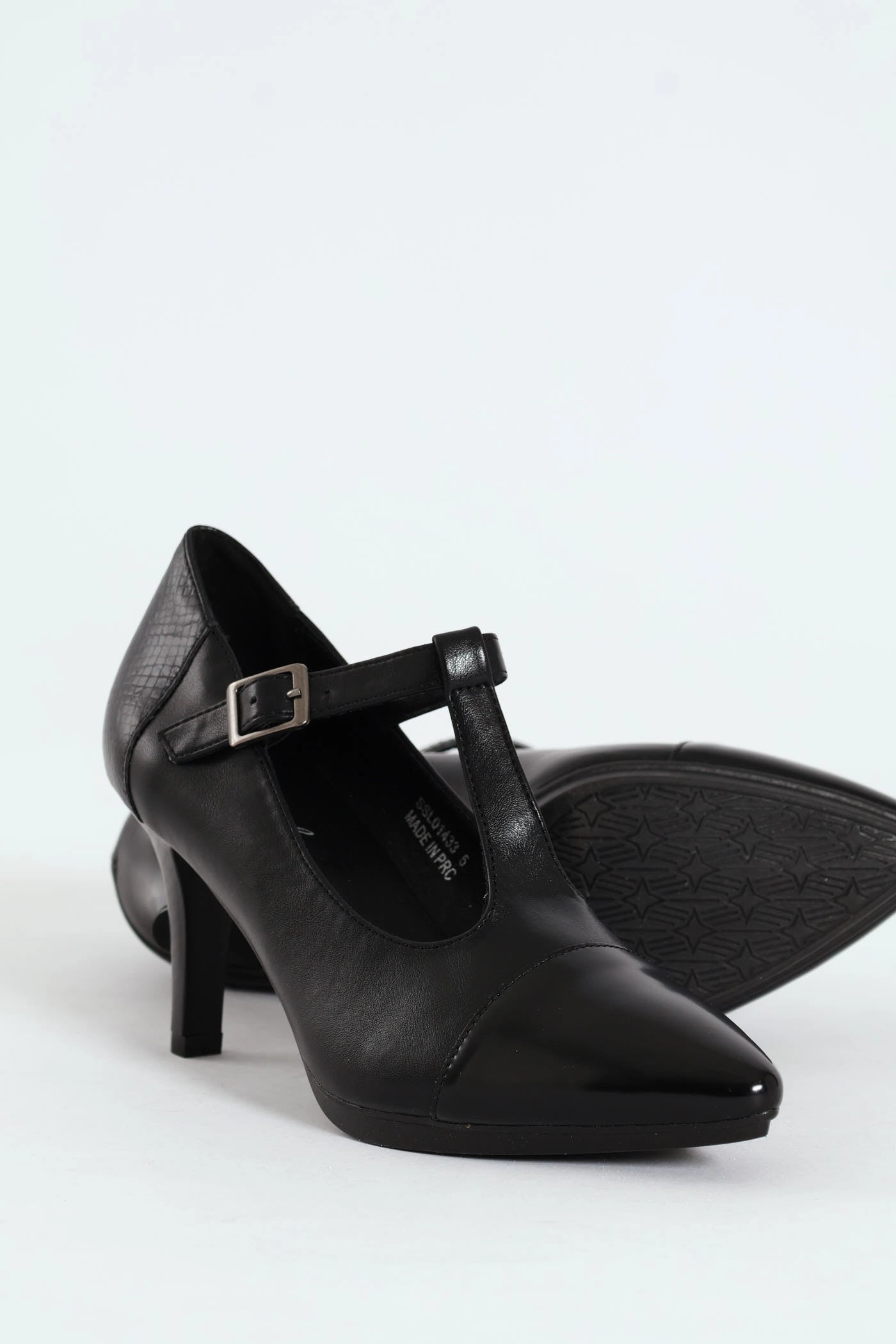 Night Out Vintage Vibe Phoenix Mary Jane T-Strap Heel - Black