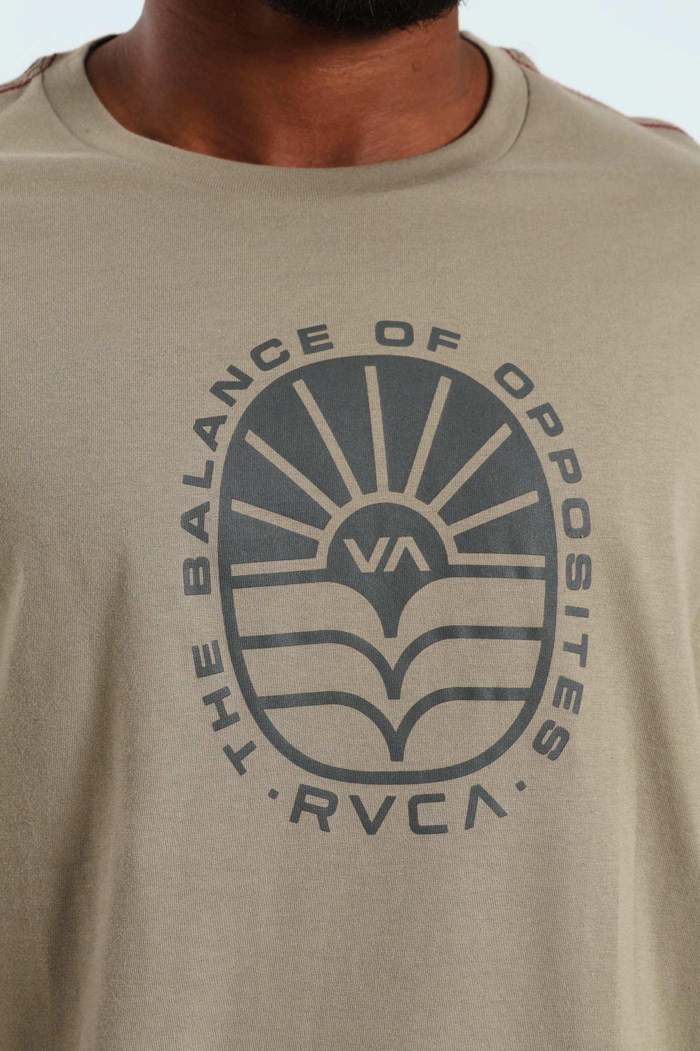 AG Seal Red Stitch Tee - Taupe Relaxed and Comfy Street Comfort