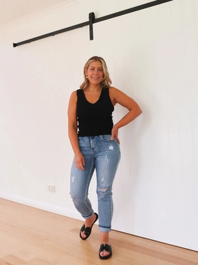 Aidan Jeans - ripped All Season Fit Spring Mood Bold Look