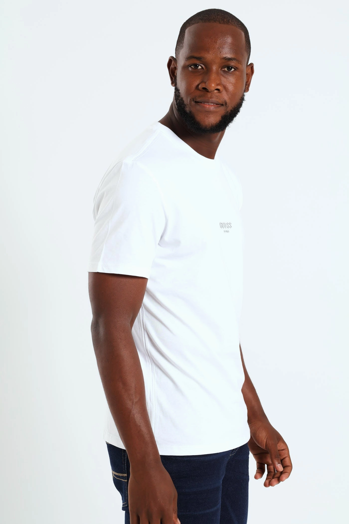 Aidy CN Short Sleeve Tee - White Soft Material Essential Fashion