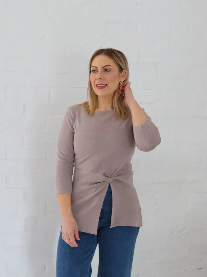 Office room Ailani Knit Top - Mocha