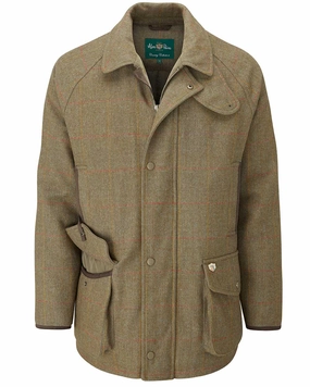 Alan Paine Combrook Tweed Waterproof Coat Clearance Reflective Trim
