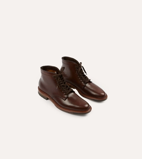 Slim Comfort Alden Brown Calf Leather Plain Toe Boot
