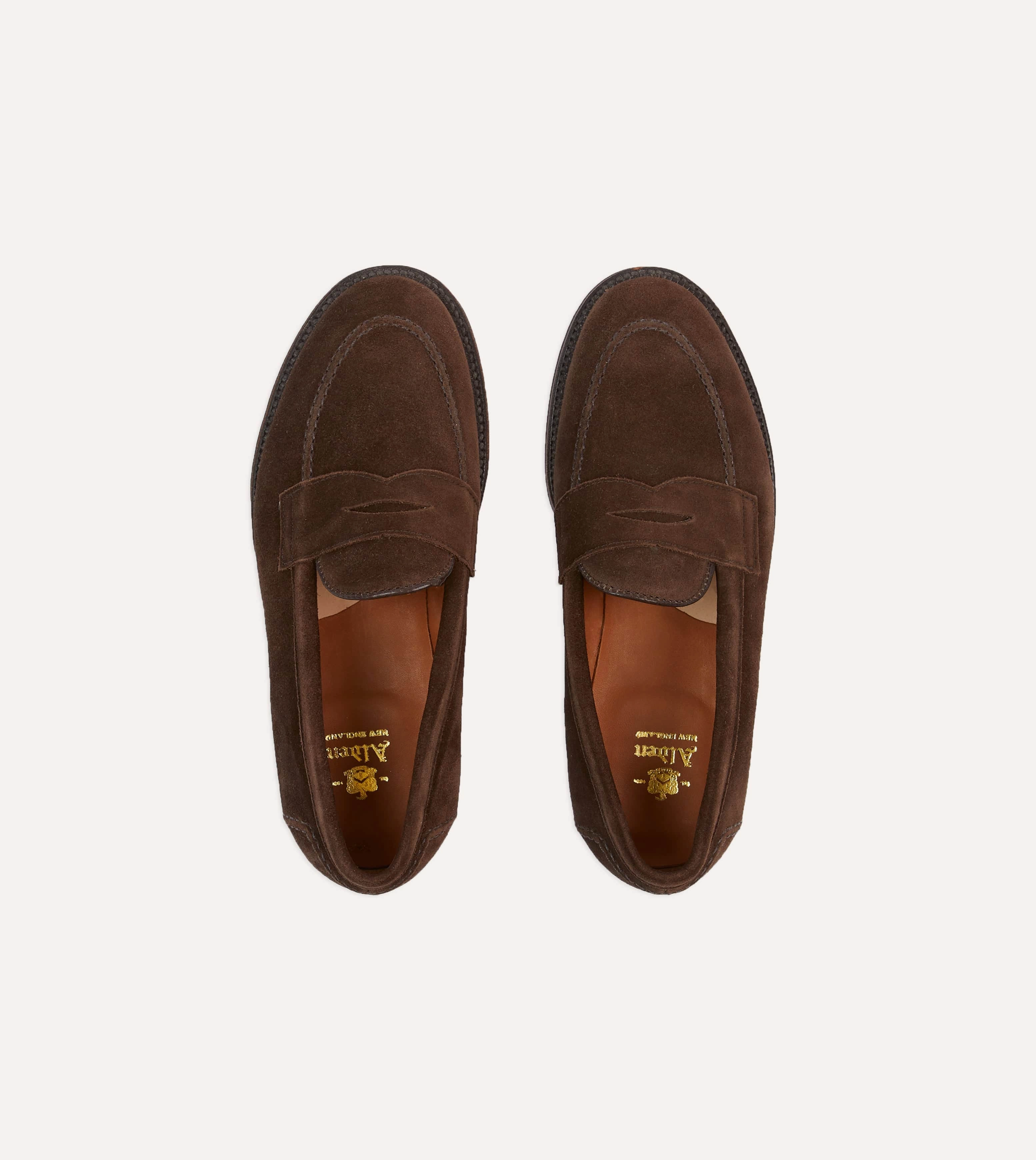 Fit Anywhere Urban Classic Alden Brown Suede Penny Loafer