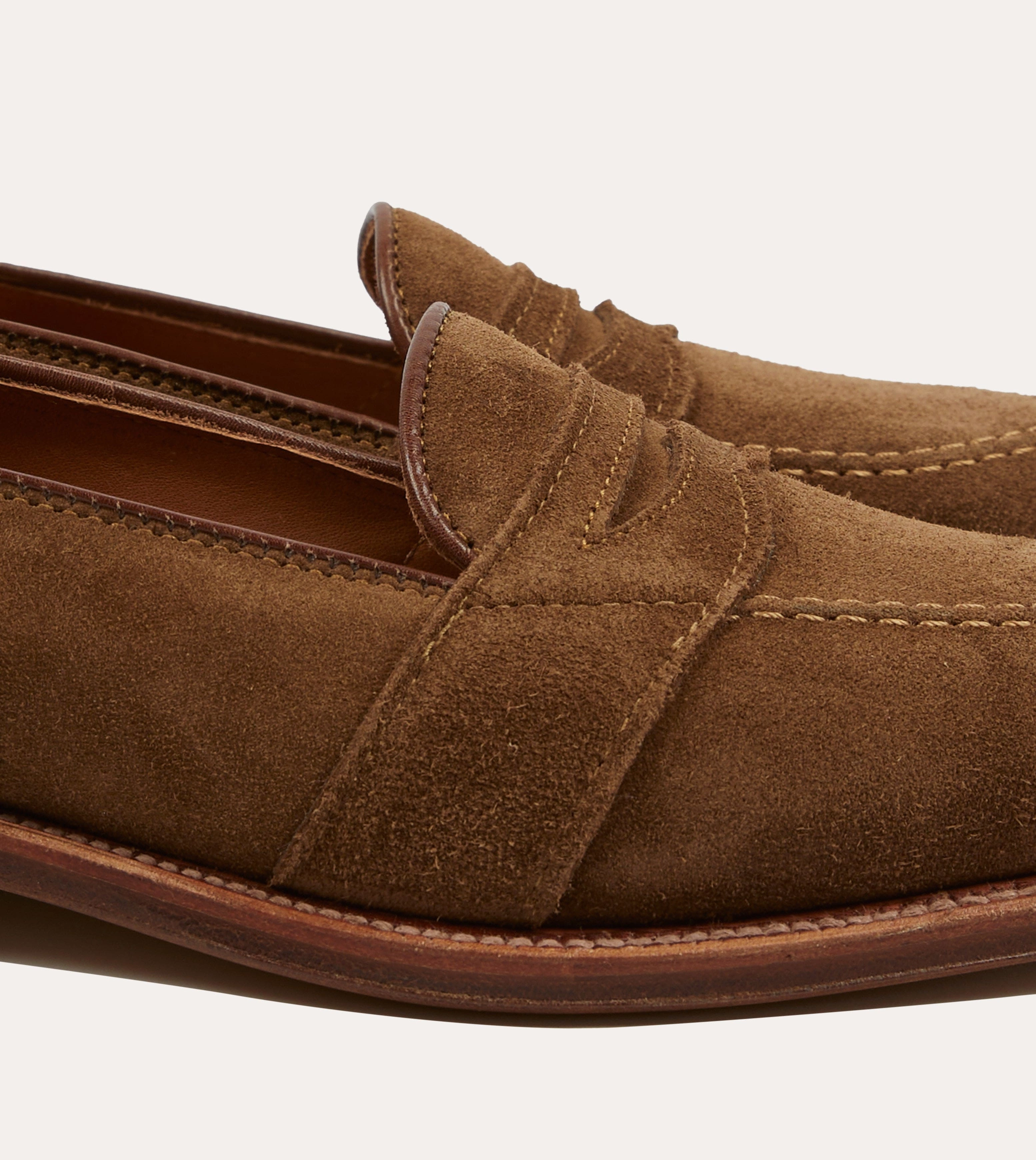 Casual Edge Dark Tone Alden Snuff Suede Full Strap Loafer