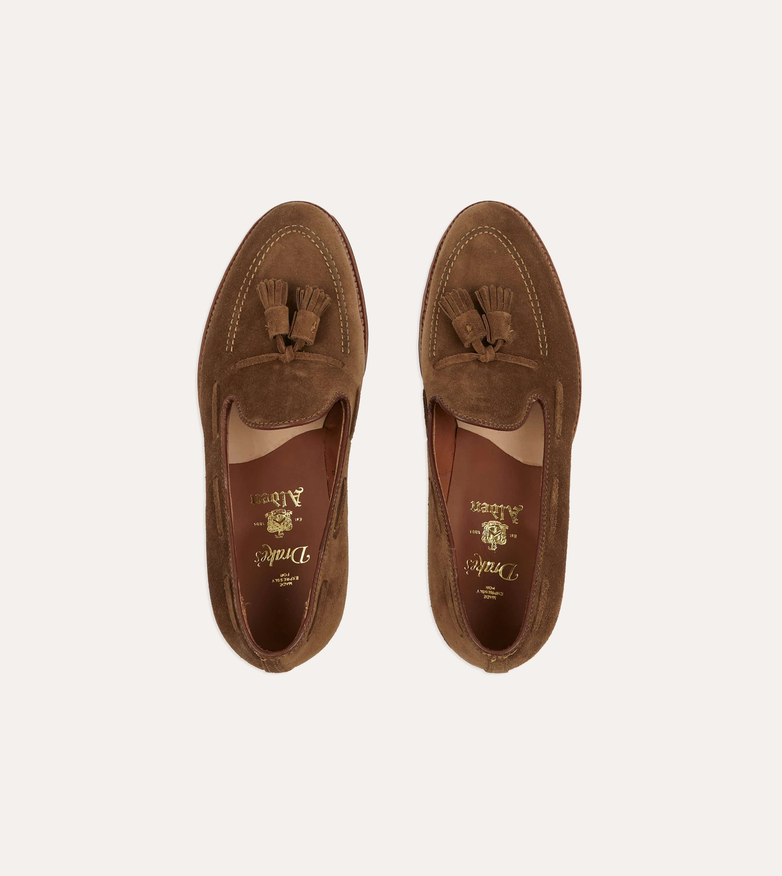 Alden Snuff Suede Tassel Loafer Flex Step