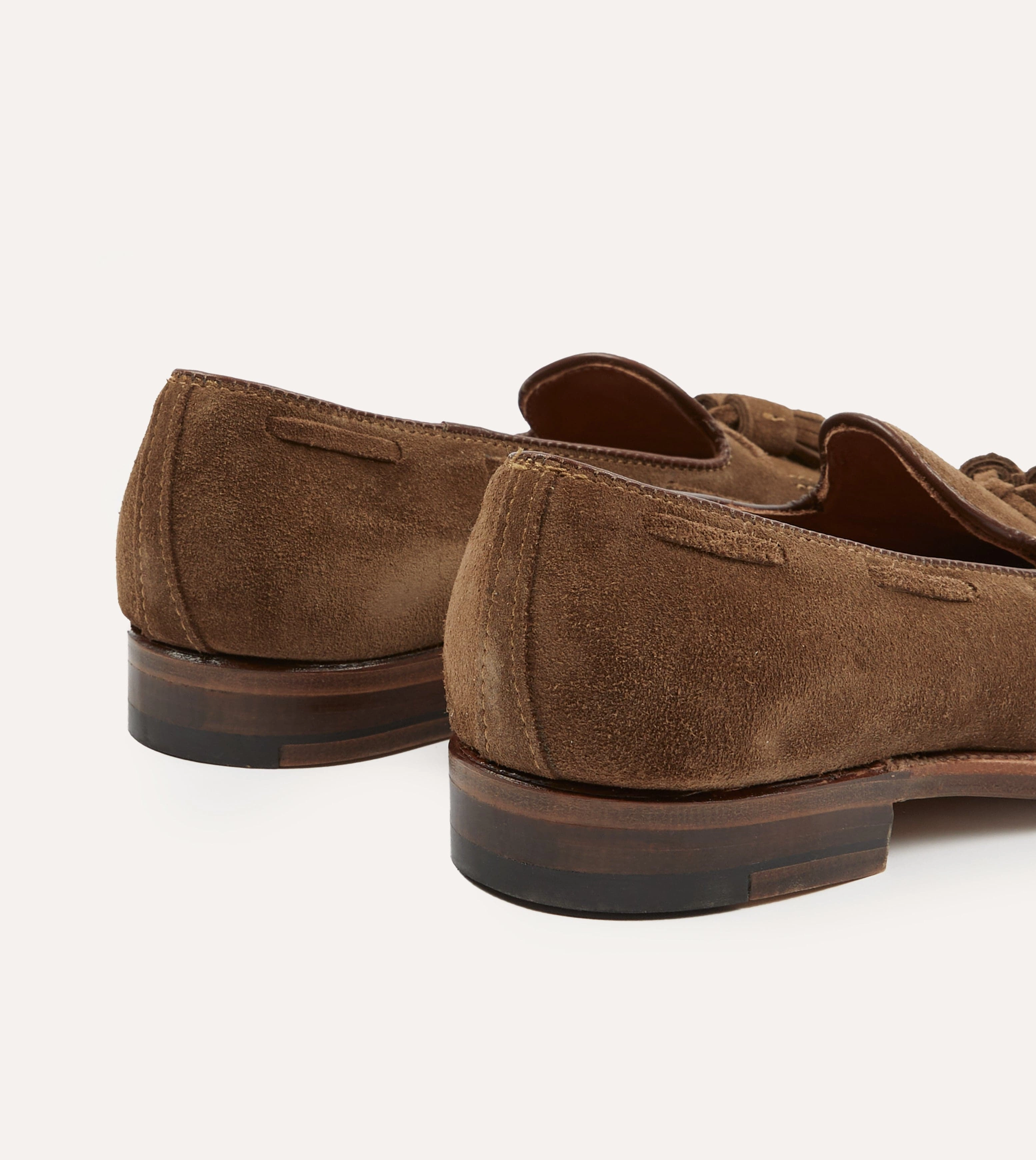 fine cut Alden Snuff Suede Tassel Loafer