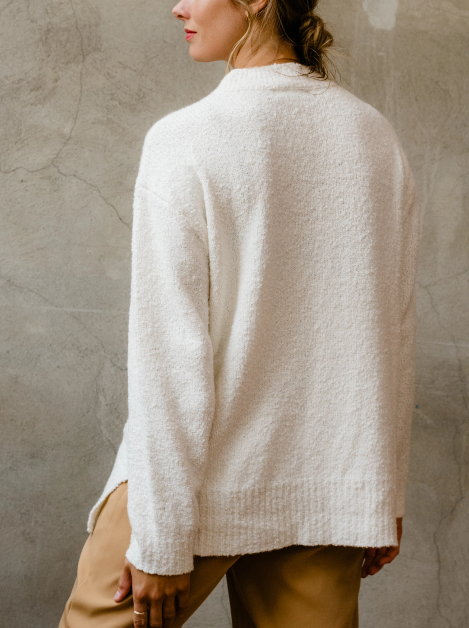 Alexis Boucle Sweater - Almond Warm Wear Warm Winter Wear
