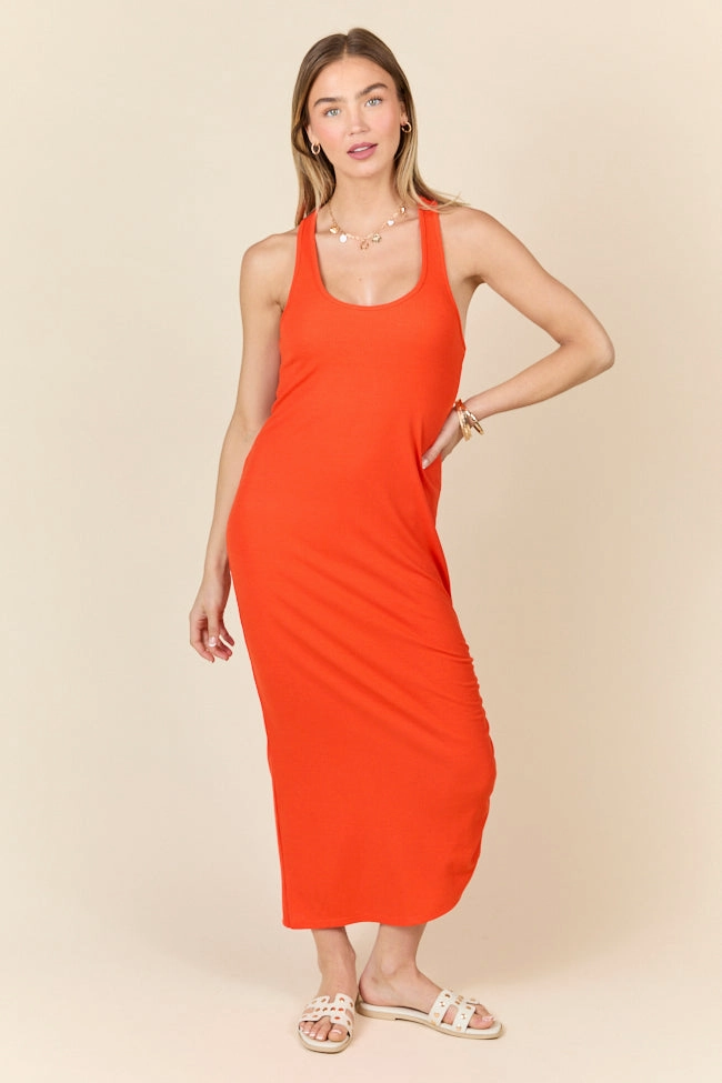 All The Reason Red Razor Back Knit Dress FINAL SALE Versatile Wearable