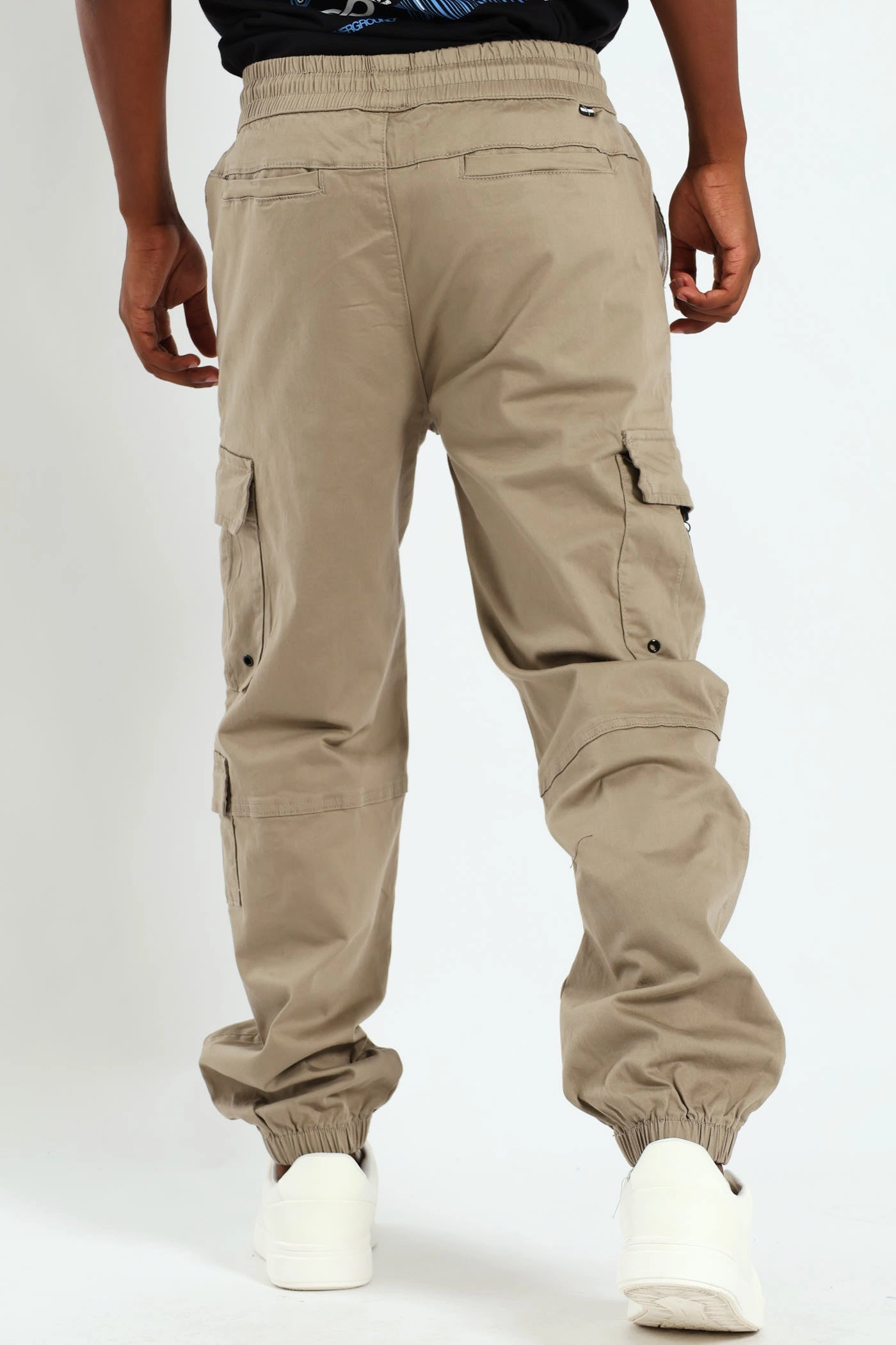 Allan Cuffed Cargo Pants - Taupe Trendy Comfort Tough Stretch