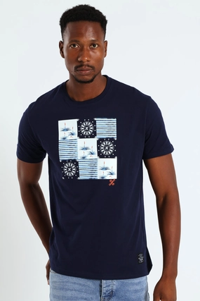 Aloe Cocktail Tee - Navy SkinFriendlyFibers Holiday Outfit Style