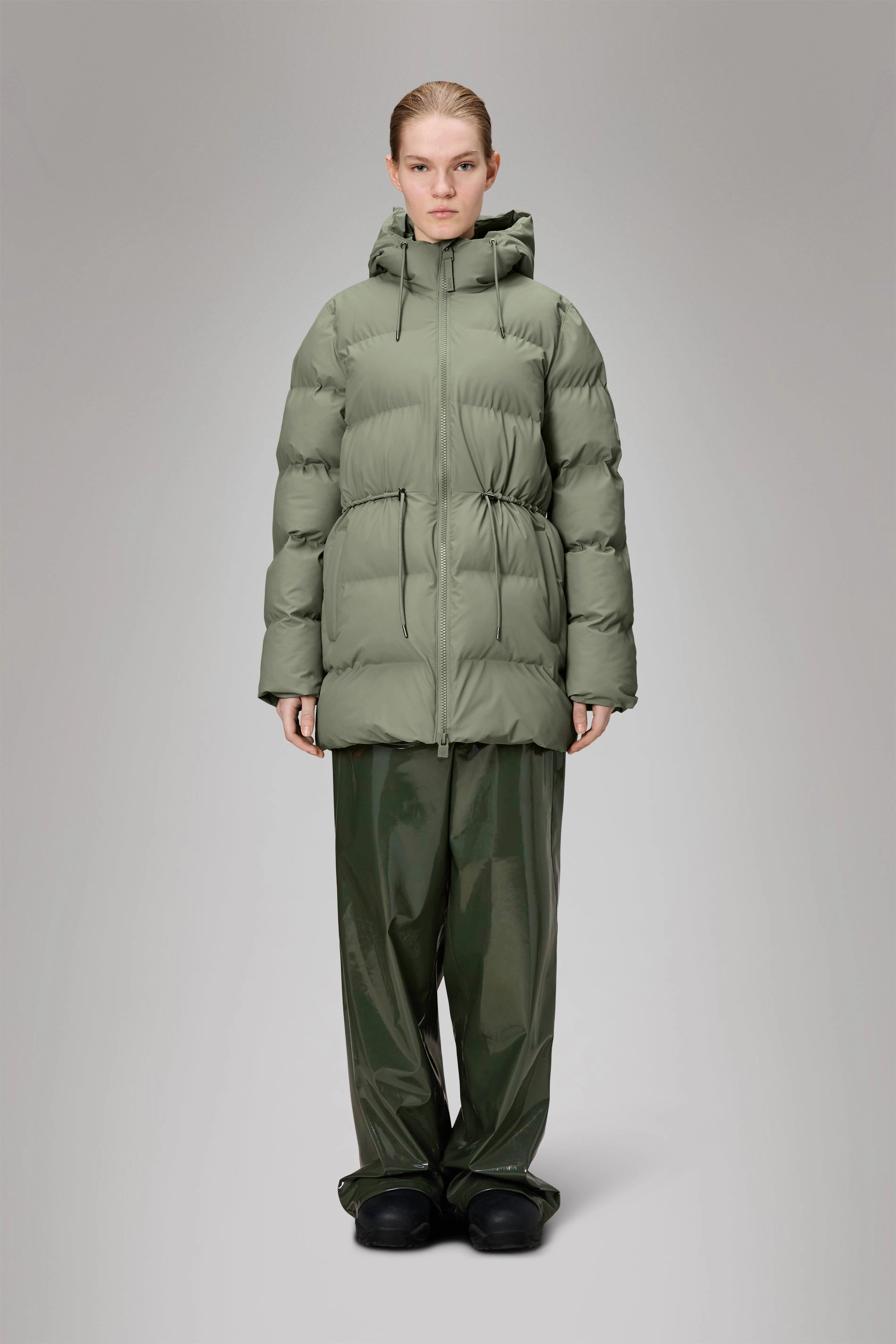 Compression Fold Design Alta Long Puffer String W Jacket