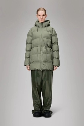 Alta Long Puffer String W Jacket Compressed Packing Design Seamless Edge Finishing