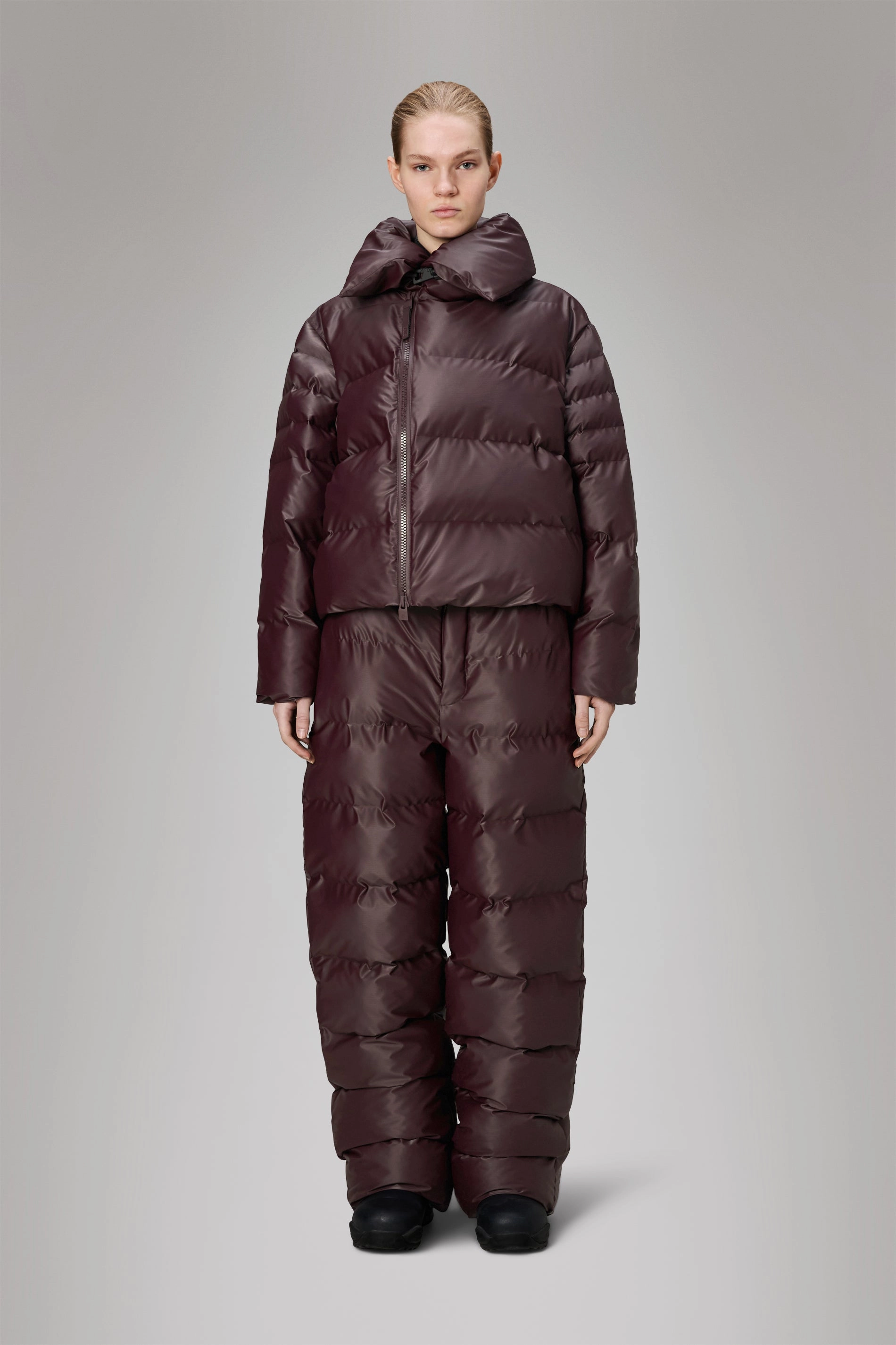 Glow In Dark Accents Non Slip Collar Alta Vision Short Puffer Jacket