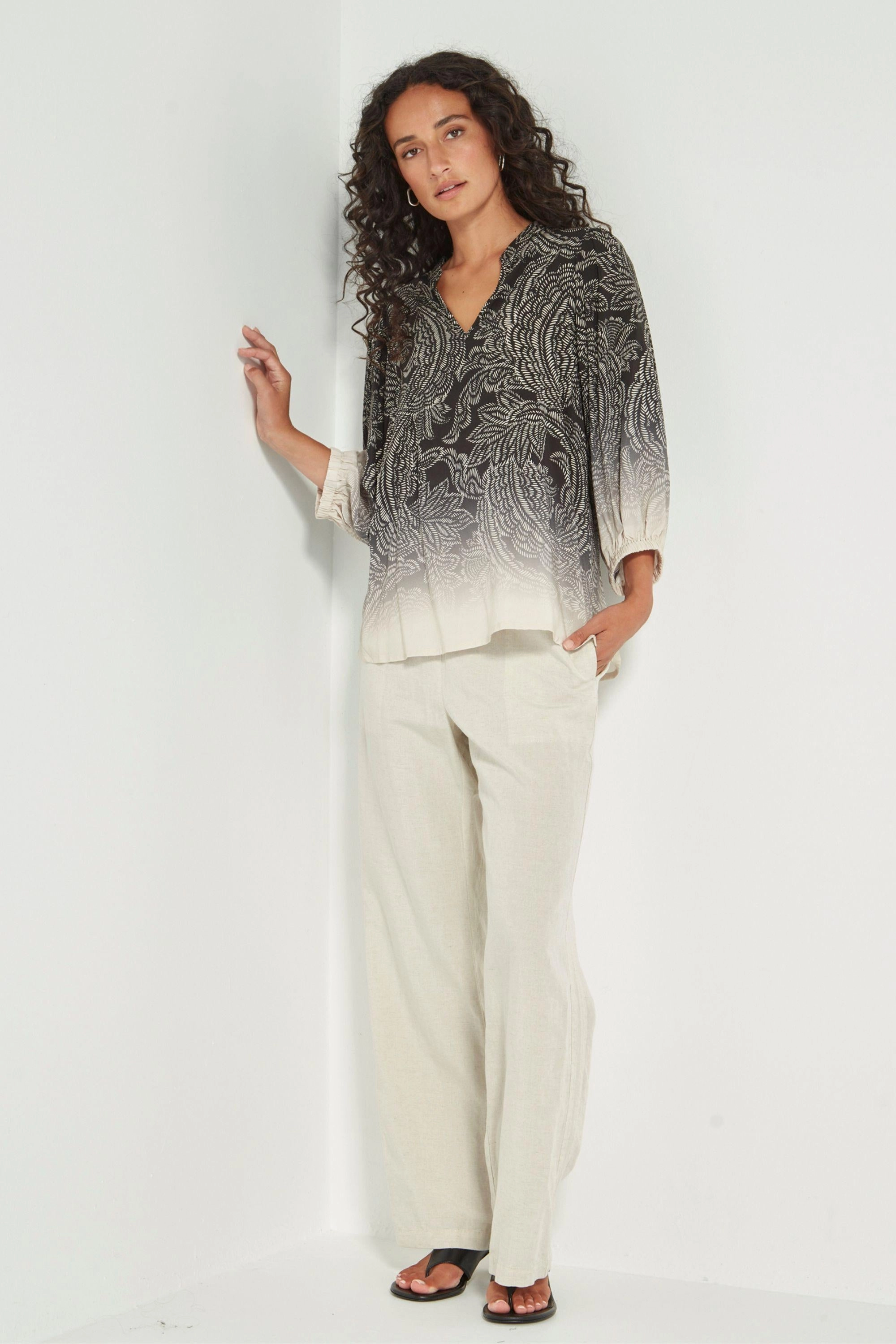 AMARA BLOUSE - 9881BR Moisture Wicking Inner Layer Non Restrictive Cut